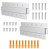 2 Paare Z-Klemmen Zum Aufhängen, 30 cm Französische Keilleisten-Aufhänger 36 kg Bilderaufhänger French Cleat Hochbelastbares Aufhängungssystem Aluminiumlegierung Spiegelmontage-Hardware