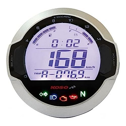 D64 DL-03SR Tachometer & Drehzahlmesser + Signalleuchten (LCD Display) mit ABE/KBA