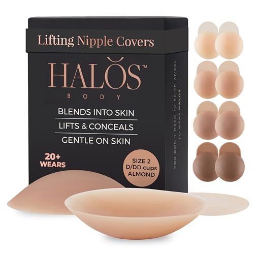 Image of Silicone Nipple Covers with Built-In Lift D-DD Cups - Secure Hold, Invisible Reusable Pasties for Women