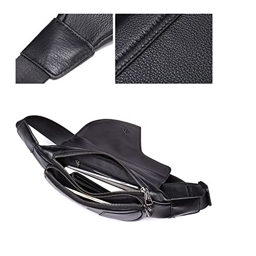 Sac banane rétro en cuir véritable de haute qualité pour hommes