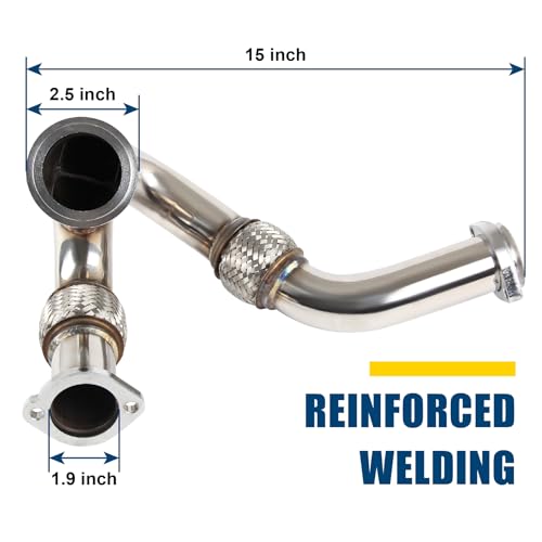 Image of DOCAS Turbocharger Y-Pipe Up Pipe Kit With Gasket Replacement For Ford Powerstroke 6.0L Diesel 2003-2007 Replaces# 5C3Z6K854CA 679-011 679-012