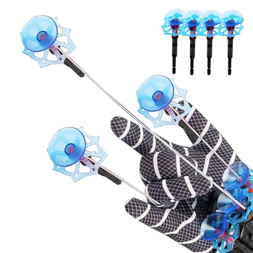 liuer 2PCS Launcher Glove,Guantes Spider Niño,Lanza Telarañas Launcher Glove,Guante Hero Launcher Lanzador de Héroes para Niños para Juegos Infantiles para Fiestas de Cosplay (Negro)