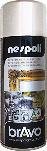 NESPOLI Aérosol peinture professionnelle effet chromé argenté 400 ml