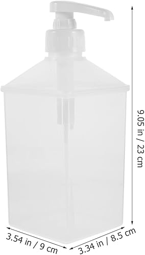 Miniatura 4 de Cabilock Juego de 3 botellas transparentes para apretar, botellas de almacenamiento de jarabe de condimentos de jugo de 37 onzas, dispensadores