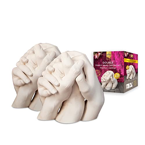 Edinburgh Hand Casting Family Kit + Refill Bundle - Premium DIY Hand Hold Statue Kit + Refill Bundle with Contents for Two Unique Molds