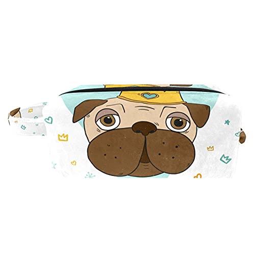 Makeup Bags for Women,Travel Toiletry Bag, Large Cosmetic Bag, cosmetic Bag Makeup CaseKing Pugs