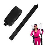 Ski Klettband,2 Stück Ski Strap Band,Skibänder Klett,Skiband mit Schutzpolstern,Skier Clip Straps,Verstellbare Skifix,Skibindung Befestigungsbänder Accessoires,Bänder Alpin Snowboard Bindung Zubehör