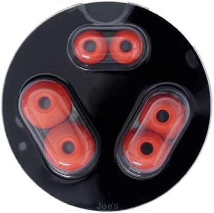 Replacement Earbud Tips for Beats Powerbeats Pro Wireless Stereo Headphones - Small, Medium, Large, and Double Flange (Lava Red)