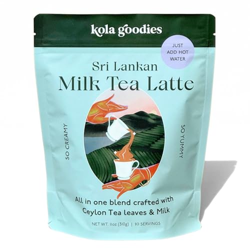 &ndash; Instant Sri Lankan Milk Tea Powder With Ceylon Loose Leaf Tea, Monk Fruit, Coconut Sugar &ndash; Low Caffeine Chai Latte Mix &ndash; No Refined Sugar &ndash; 10 Servings