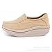 Zapatos De Cuña De Plataforma De Otoño para Mujer Zapatos De Gamuza con Punta Cuadrada De Ante Zapatillas De Deporte Gruesas De Boca Baja Mocasines Retro Sin Cordones