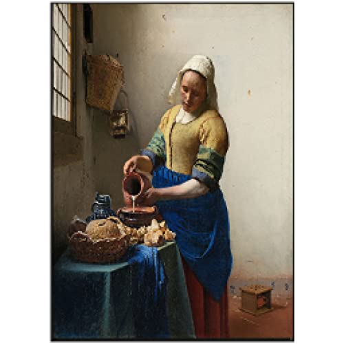 La Laitière Toile Peinture 60x80 cm sans cadre pour décoration de salon classique