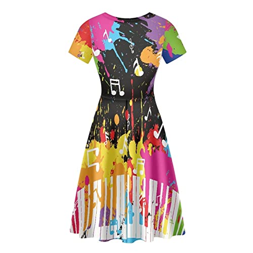 Image of Biyejit Women's Summer Casual Short Sleeve T-Shirt Swing Dress Crew Neck Plus Size S-4XL