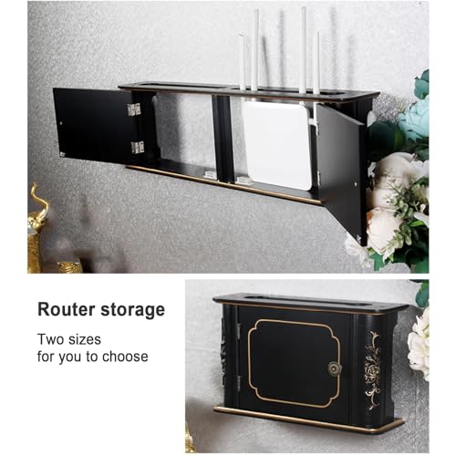 Étagère murale en bois pour défonceuse blanche et verre de 48 cm