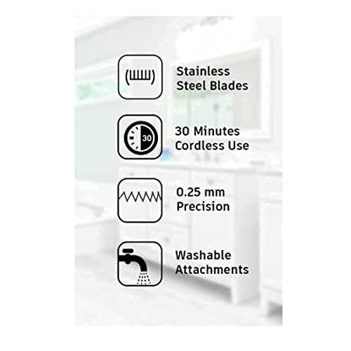 Image of Rechargeable Cordless Men Trimmer Shaver Machine for Beard & Hair Styling with 3 Extra Clips | Hair Clipper for Men & Boys | Multi-color | Pack of 1