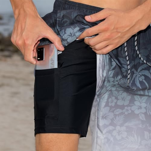 Cozople Mens Swimming Trunks with Compression Liner Swim Shorts 7 inch Quick Dry Bathing Suit Anti Chafe Boardshorts3