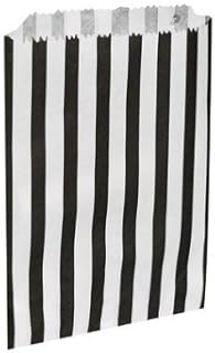 The Paper Bag Company Candy Stripe Paper Bags, 5 x 7 Inches - Green, Pack of 100