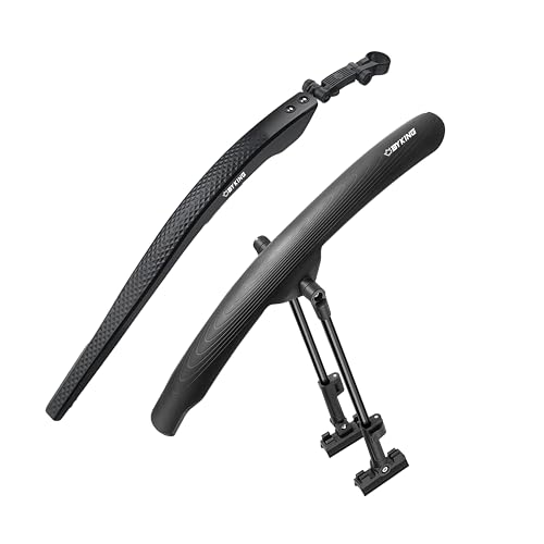 Byking Bike Mudguard Bicycle Mudguard Road Bike and Gravel Bike Adjustable Front and Rear Mud Guards Set For 700c Wheels. Strong Cycle Mudguards For Bikes.