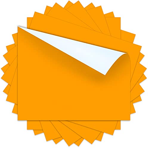 ARHIKY Heat Transfer Vinyl HTV Bundle, 10 Pack Orange Yellow 12 x10 Sheets for DIY Iron On T-Shirts Fabrics