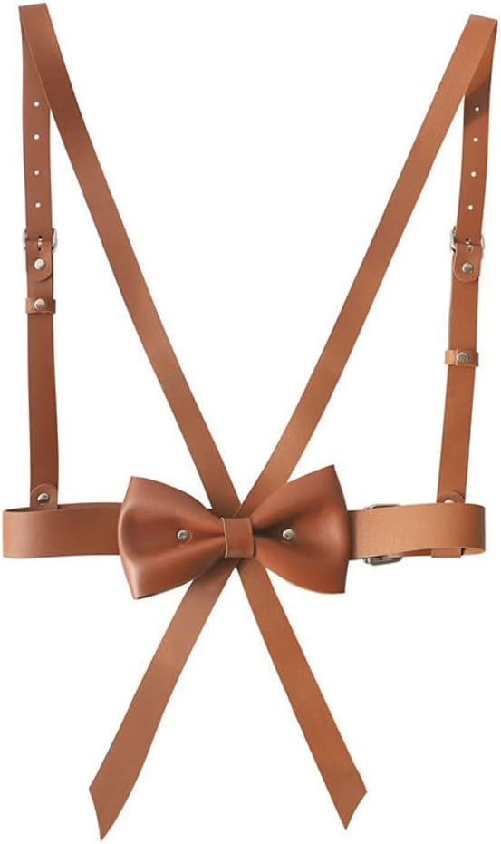 Solid Women Suspender Bowtie Belt Shirt Dress Accessories Braces Brace Vintage Prom Maid Outfit