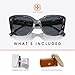 Tory Burch TY7198U 195787 54MM Blue Tortoise/Dark Grey Cateye Sunglasses for Women +BUNDLE with ACCESSORY EYEWEAR KIT