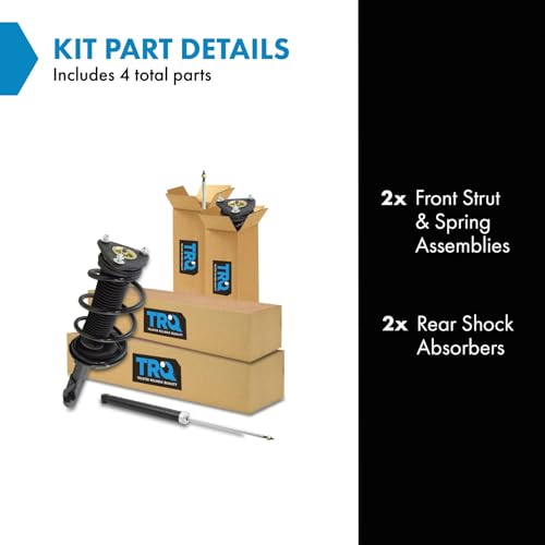 Image of TRQ Front and Rear Complete Strut Assembly & Shock Absorber Kit Complete Strut & Coil Spring Assembly Compatible with 2013-2019 Ford Escape