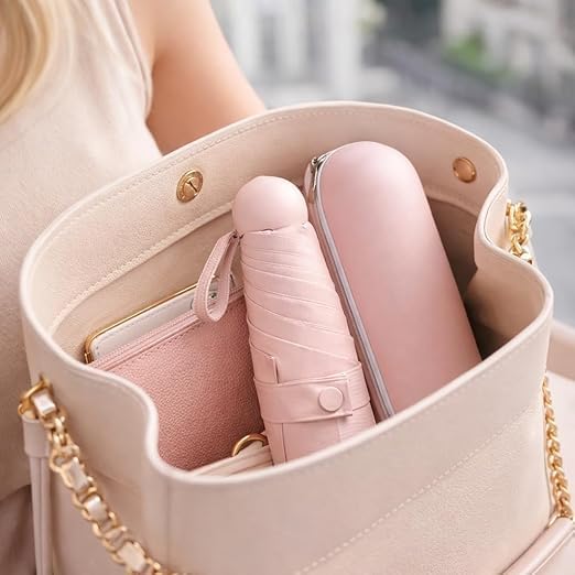 Mini Guarda-Chuva Portátil de Bolso com Estojo | Compacto, Proteção UV, Leve e Resistente à Água, Cores Variadas Mini Guarda-Chuva Portátil de Bolso com Estojo | Compacto, Proteção UV, Leve e Resistente à Água, Cores Variadas