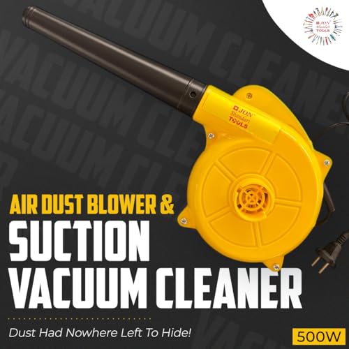 Image of Jon Bhandari Tools Powerful Electric Air Dust Blower & Suction Vacuum Cleaner 500W | 13000 RPM, 2.5 m /min Airflow | Dual-Mode for Home, Car, Office, Garden & Workshop Cleaning | Lightweight, Portable