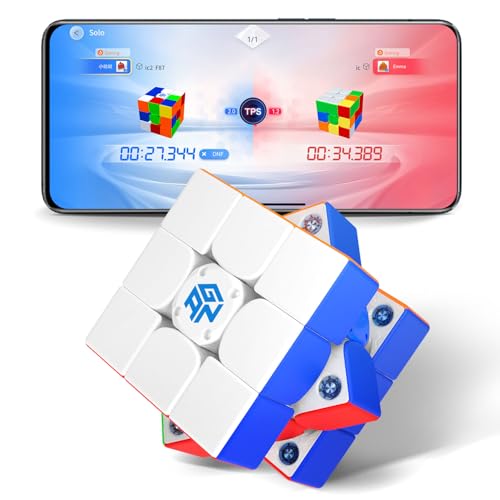 GAN 356 iCarry 2 Inteligente Speed Cube, Cubo Magnético 3x3, 700 Horas de Duración de la Batería, Seguimiento en Tiempo Real, Desbloquea el Modo de Juego Online a Través de la Aplicación, Frost