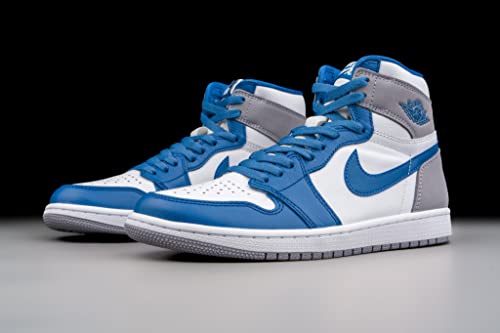 Image of Jordan Men's 1 Retro High OG True Blue /White-Cement Grey (DZ5485 410) - 13