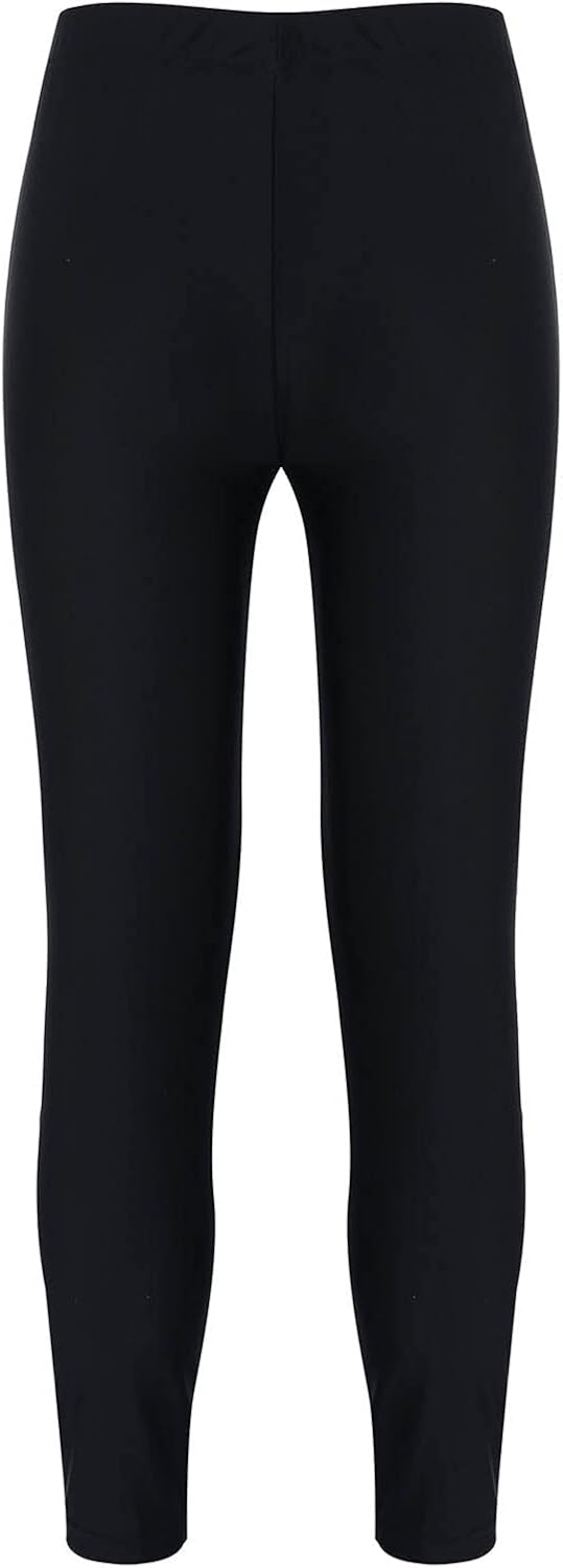 Kids Girls Leopard Print Stitching Stretchy Leggings Gymnastics Ballet Dance Tights Sports Pants