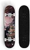 cruiser longboard with kicktail ✿Hochwertige untere Riemenscheibe, das Skateboard verwendet 100A 53mm hochelastisches PU-Rad, das einen starken Griff hat. Unser Skateboard-Rad hat eine hohe Festigkeit und Verschleißfestigkeit, geräuscharme ABEC-9-Lager.
