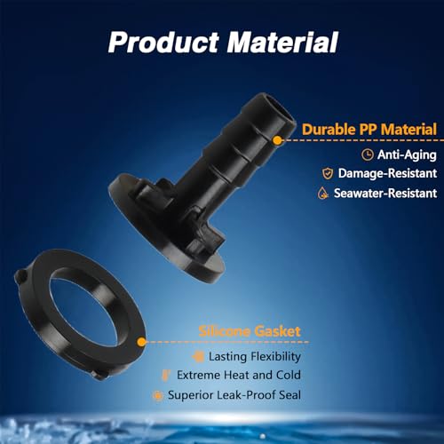 Image of 2PCS Outboard Joint Assembly Flush Hose Adapter Compatible with Yamaha Outboard 150HP 175HP 200HP 225HP 300HP Replace#: 6R3-12580-00-00