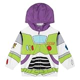 Disney Toy Story Buzz Lightyear Toddler Boys Zip Up Cosplay Windbreaker Jacket White/Green/Purple 4T