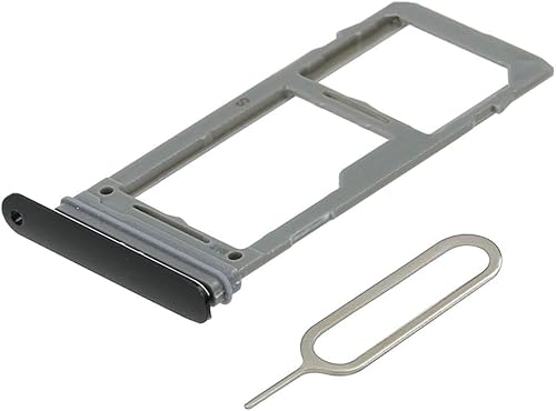 Vassoio Carta SIM Compatibile con Samsung Galaxy S9 S9 Plus 2018 - Porta Scheda SIM - Inclusa guarnizione di gomma e Sim Pin - Nero