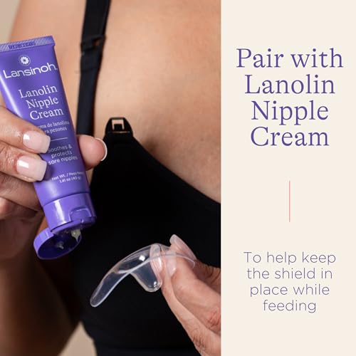 Lansinoh Contact Nipple Shields for Nursing Mothers, Ultra-Thin Soft & Flexible Medical-Grade Silicone Shields Designed for Sensitive Nipples and Latch-On Support, with Protective Case, 16mm, 2 Count - Thumbnail 7