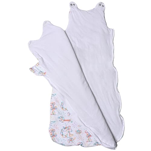 Image of Pure Cotton Baby Sleeping Sack Bag, Baby Sleeping Pod, Inverted Zipper, Snap Buttons, Inner Padding Filling