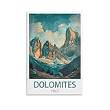 KmoNo Vintage-Reiseposter Dolomiten, Italien, 20 x 30 cm, 
