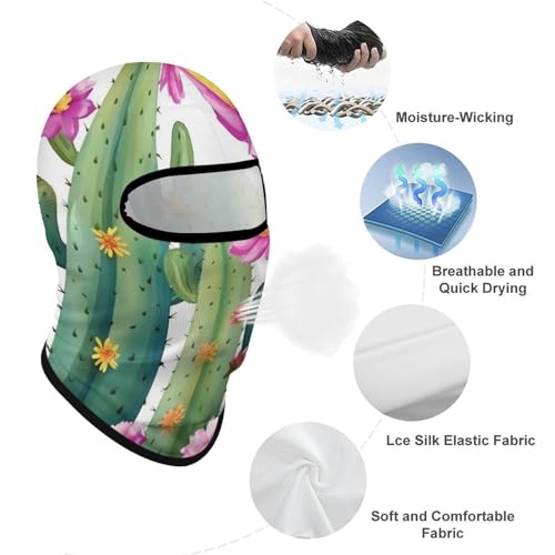 Balaclava Mask for Men Ski Mask for Women Cactus Flower Full Face Mask Face Cover for Cycling, 1, Style miniatura 3