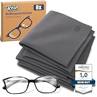 Tiefenren Mikrofaser Brillenputztücher – 8 Stück Grau 20×20 cm, Extra Weich für Gläser Reinigung, Bildschirme, Laptop & Linsen – Streifenloses Ergebnis
