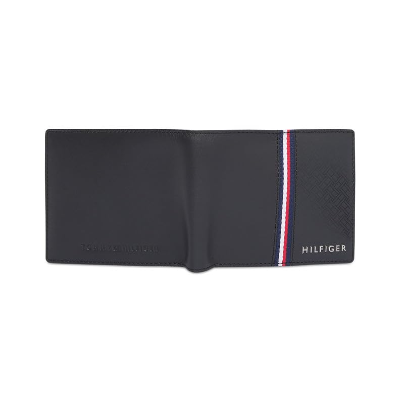 Image of Tommy Hilfiger Men's Leather Wallet Zadar | 8 Card Slots | Slimfold | Black