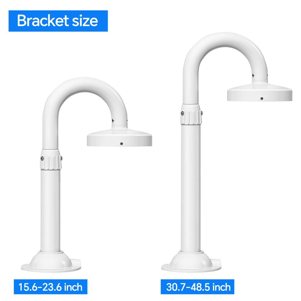 Sicherheitskamera-Halterung, Dome-Kamera-Halterung, Universal-Kamera-Wandhalterung/IP-Kamera für Überwachungskamera, U-Typ teleskopisch verstellbar (40-59,9 cm)