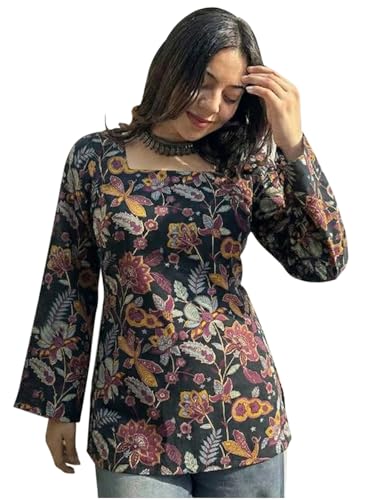 Image of ANNI Designer Cotton Short Kurti for Women | Stylish Kurti | Short Kurti Top | Casual Kurta for Women | Comfortable Cotton Kurtis for Womens