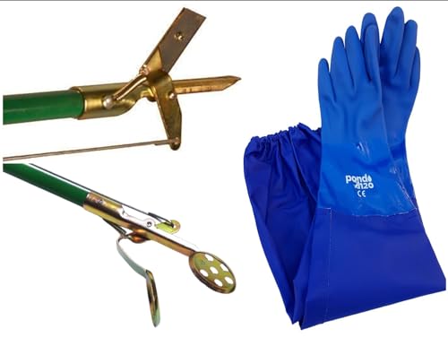 Pond Plant Tools Pack - Includes Pond Forceps, Pond Scissors, and Full Arm Gloves
