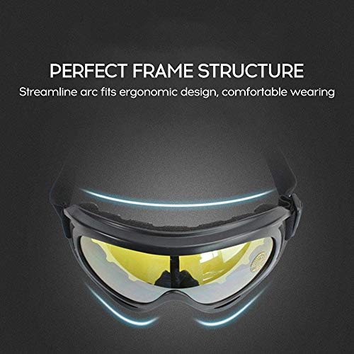 KKmoon Óculos de proteção ao ar livre para bicicleta X400 para motocicleta à prova de vento para pas