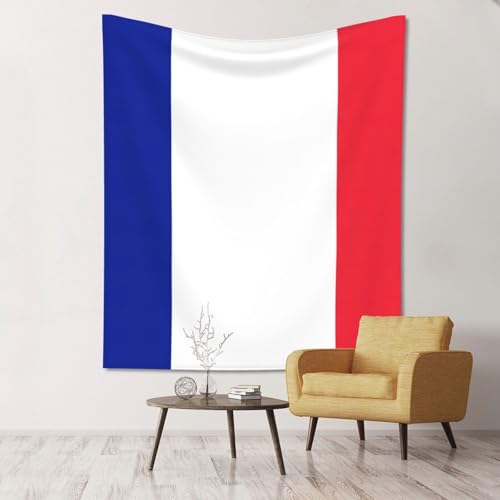 Tapisserie murale légère SHuWeiD textile doux drapeau français