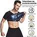 Vuirrm Sauna Shirt for Men, Short Sleeve Sauna Suit for Men, Men's Sauna Vest Zipper Sweat Compression Vest Tummy Control Shapewear,S/M,Black