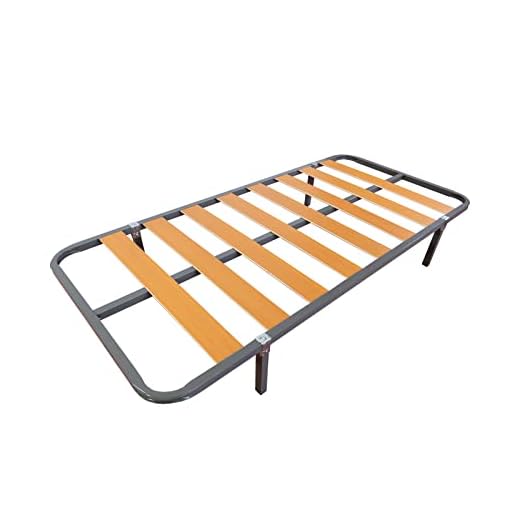 MUEBLIX.COM Somier Eco para Cama 90 x 180 cm | Somier con 4 Patas | Madera de Chopo de 9 cm y Estructura de Tubos de Acero | Útil para Camas Nido o Camas Individuales