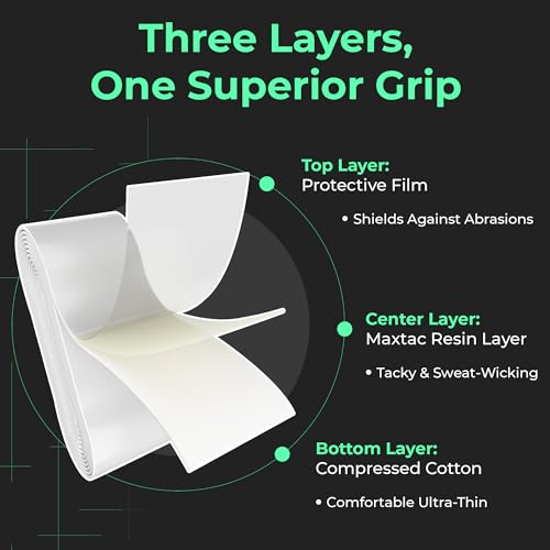 ADV Tennis Tacky Overgrip - Extreme Tack - Moisture Wicking - Razor Thin - Exclusive MaxTac Material 12 Pack