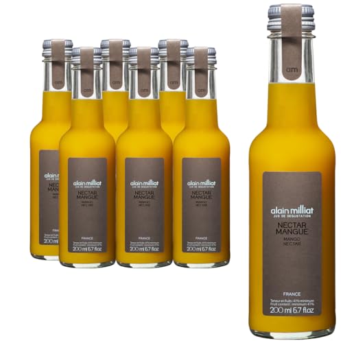 Alain Milliat Mango Nectar, 6.8 Fl Oz (Six 200ml Glass Bottles)