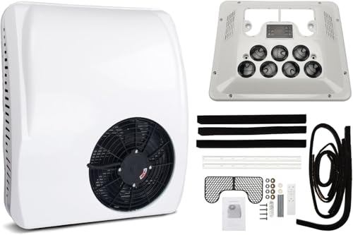 12V Roof RV Air Conditioner,Heat and Cool, Electric Rooftop AC Unit dc Appliances for RV Camper Truck Semi-truck Mini Van Marine Car
